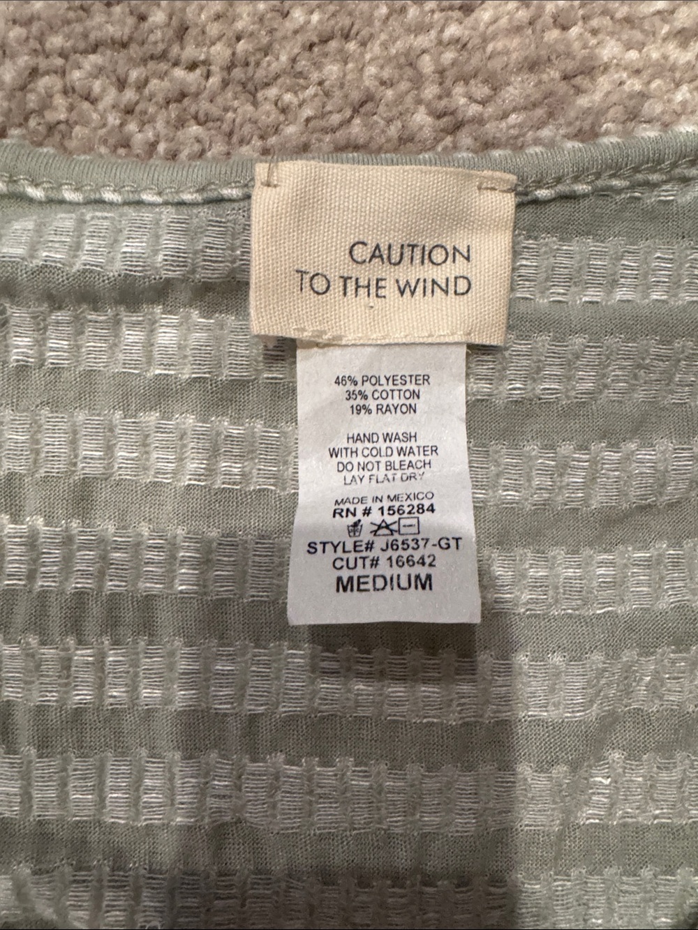 Caution To The Wind Sage Green Wrap Midi Dress with White Stripe - Picture 5 of 6